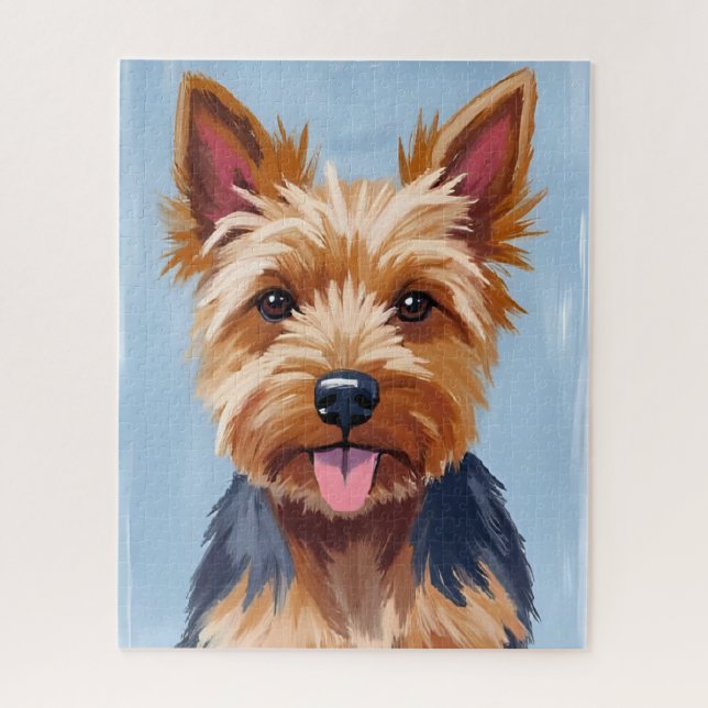 Quebra-cabeça Pintura de retrato de cão Yorkshire Terrier (Vertical)