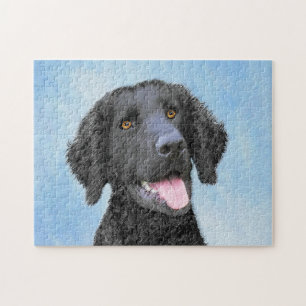Quebra-cabeça Pintura De Retriever Revestida Por Cachorro - Arte