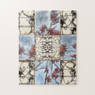 Quebra-cabeça Pintura de rolagem Abstrato com painel