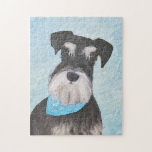 Quebra-cabeça Pintura de Schnauzer (Miniatura) - Cachorro Origin