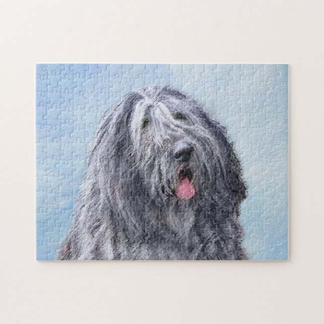 Quebra-cabeça Pintura de Sheepdog Bergamasco - Cachorro Original (Horizontal)