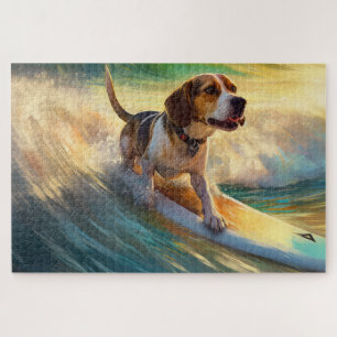 Quebra-cabeça Pintura de surfe em Beagle Beach