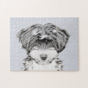 Quebra-cabeça Pintura de Terrier Tibetano - Arte de cão original