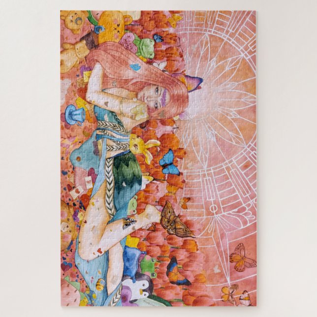Quebra-cabeça Pintura de uma mulher título: A Tarde (Vertical)