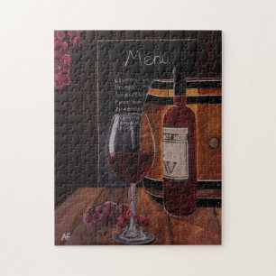 Quebra-cabeça Pintura de Vinho Tinto por Alfred Fox