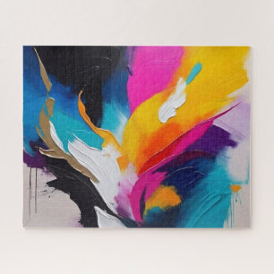 Quebra-cabeça Pintura dinâmica de óleo de Abstrato, Traços gross