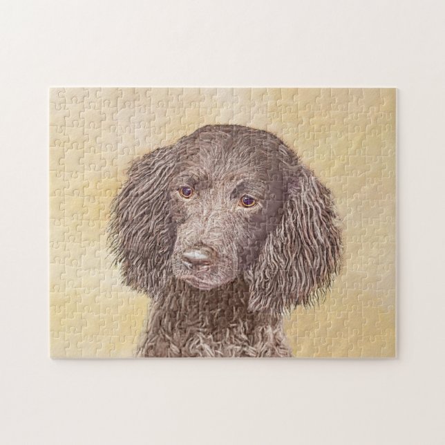 Quebra-cabeça Pintura do American Water Spaniel - Arte Original  (Horizontal)