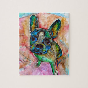 QUEBRA-CABEÇA PINTURA DO BULDOGUE FRANCÊS