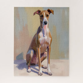 Quebra-cabeça Pintura do Cão Galgo Italiano