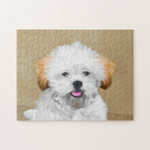 Quebra-cabeça Pintura do filhote de cachorro de Lhasa Apso -