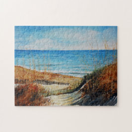 Quebra-cabeça Pintura do Oceano de Areia de Praia