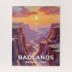 Quebra-cabeça Pintura do Parque Nacional Badlands Dakota do Sul