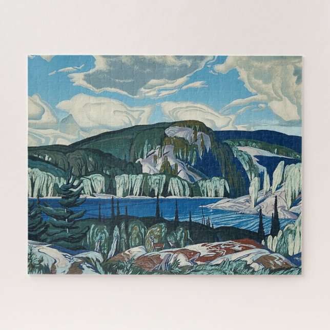 Quebra-cabeça Pintura do Parque Provincial Algonquin por AJ Cass (Horizontal)