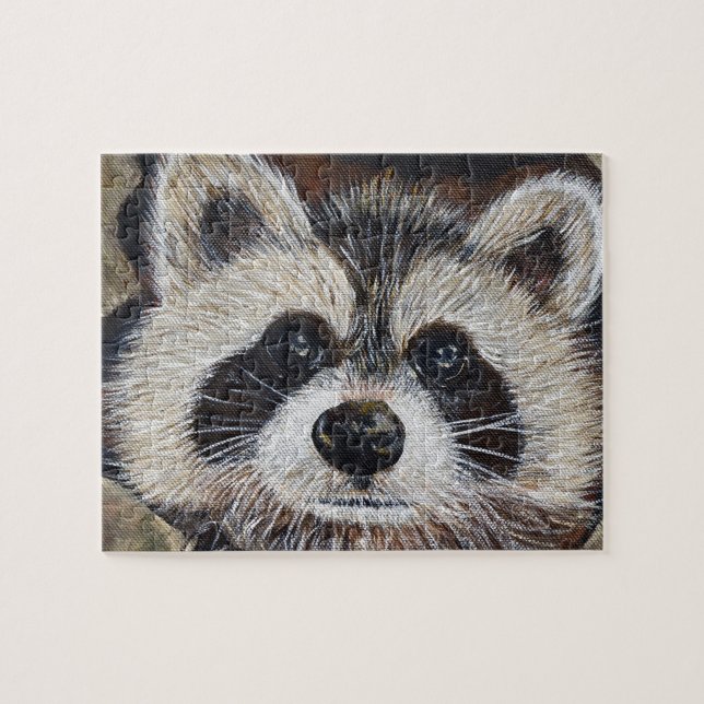 Quebra-cabeça Pintura do Raccoon (Horizontal)