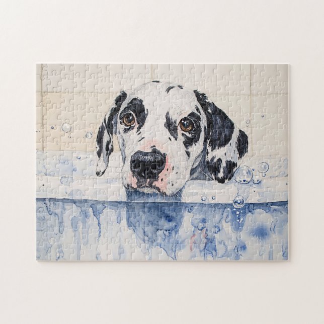 Quebra-cabeça Pintura do Tempo do Cachorro Dalmático (Horizontal)