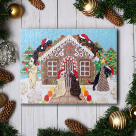 Quebra-cabeça Pintura dos Labradores da Casa de Pão Ginger
