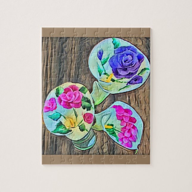 Quebra-cabeça Pintura em acrílico do Happy Lilys (Vertical)