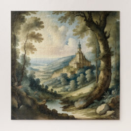 Quebra-cabeça Pintura em Aquarela da Paisagem de Estilo Antiquad
