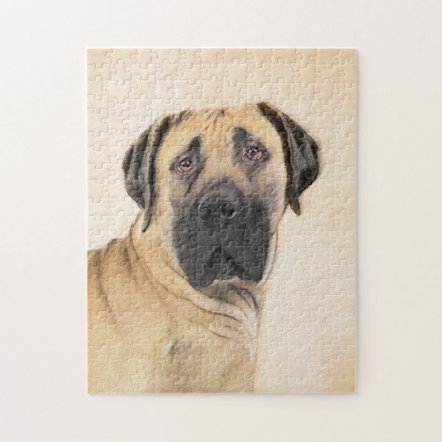 Quebra-cabeça Pintura em Boerboel - Arte Cachorra Original (Vertical)