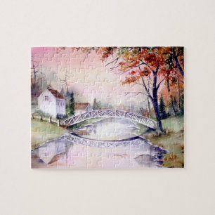 Quebra-cabeça Pintura em Watercolor de Ponte Arranchada