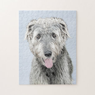 Quebra-cabeça Pintura em Wolfhound Irlandês - Arte em Cachorro O