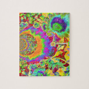 Quebra-cabeça Pintura floral de abstrato elegante