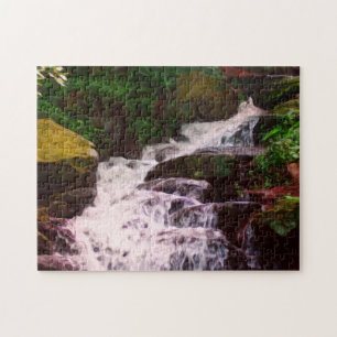 Quebra-cabeça Pintura Fotográfica de Óleo de Cascata de Madeir