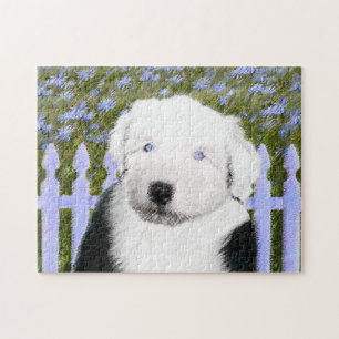Quebra-cabeça Pintura inglesa velha do filhote de cachorro do