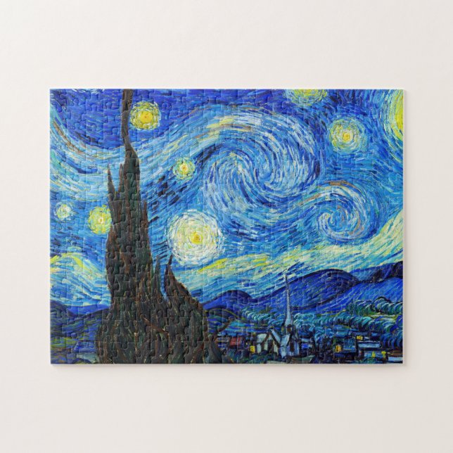Quebra-cabeça Pintura legal de Vincent van Gogh da noite (Horizontal)