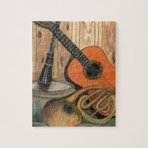 Quebra-cabeça Pintura Música-temático da arte da guitarra