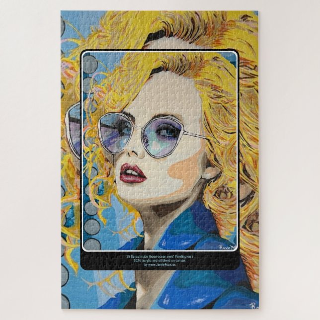 Quebra-cabeça Pintura 'Olhos do Oceano' em uma (Vertical)