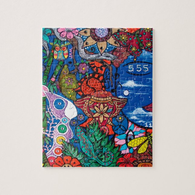 Quebra-cabeça Pintura pacífica da nova era espiritual Buda (Vertical)