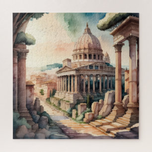 Quebra-cabeça Pintura por Aquarela da Roma Antiga
