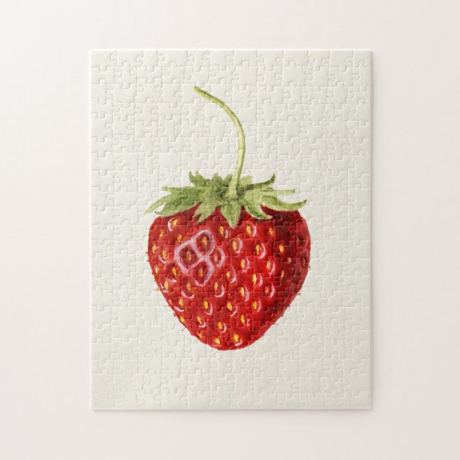 Quebra-cabeça Pintura por Aquarela (Fragaria) Fruta (Vertical)