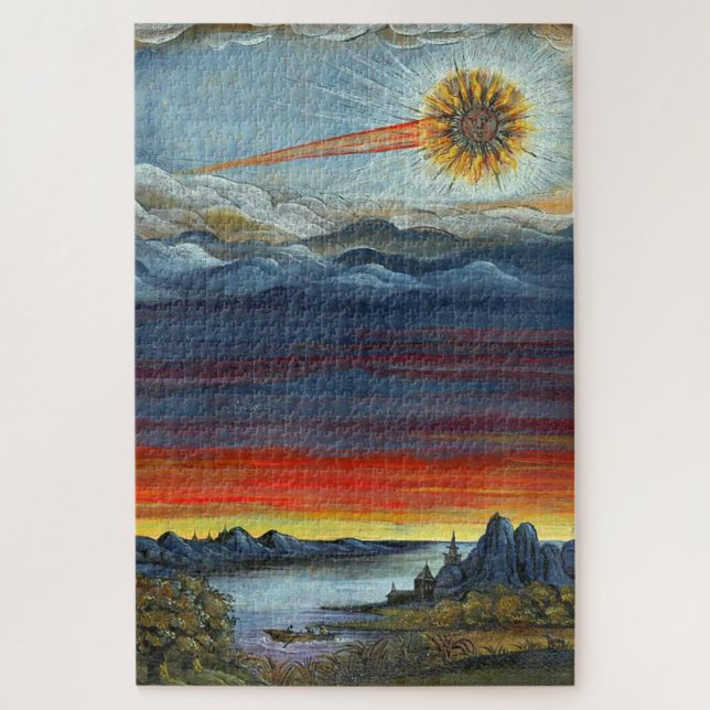 Quebra-cabeça pintura por cometa (Vertical)