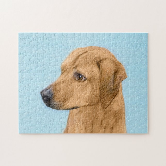 Quebra-cabeça Pintura Ridgeback da Rodésia - Arte Cachorra Origi (Horizontal)