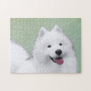 Quebra-cabeça Pintura Samoyed - Arte Cachorosa Original