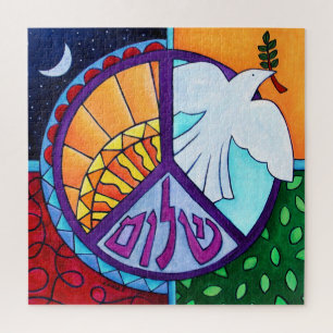 Quebra-cabeça Pintura Shalom Pombo Paz