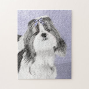 Quebra-cabeça Pintura Shih Tzu - Arte Cachorosa Original