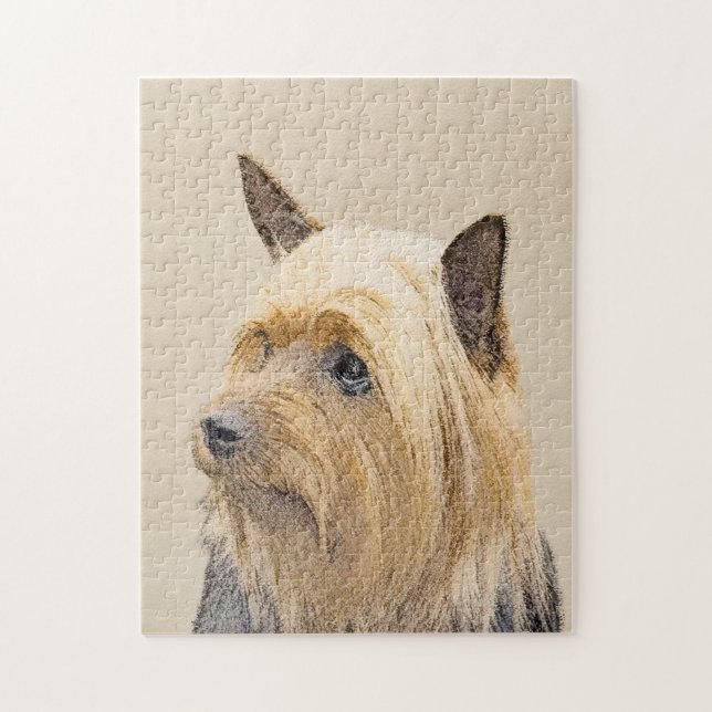 Quebra-cabeça Pintura Silky Terrier - Arte Cachorro Original Cac (Vertical)
