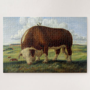 Quebra-cabeça Pintura Vintage de Hereford Bull