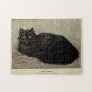 Quebra-cabeça Pintura Vintage de um Gato Negro (1903)