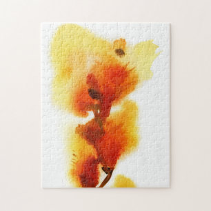 Quebra-cabeça Pinturas florais abstratas 2 da aguarela
