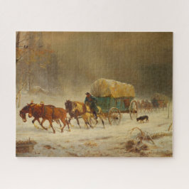 Quebra-cabeça Pioneiros Enfrentando uma Tempestade de Neve Indo 