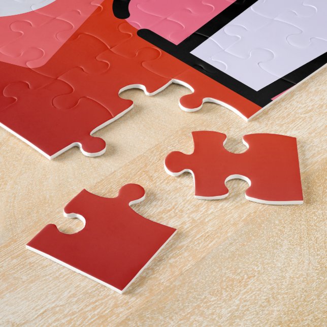 Quebra-cabeça Pipoca-branca-kawaii (Lateral)