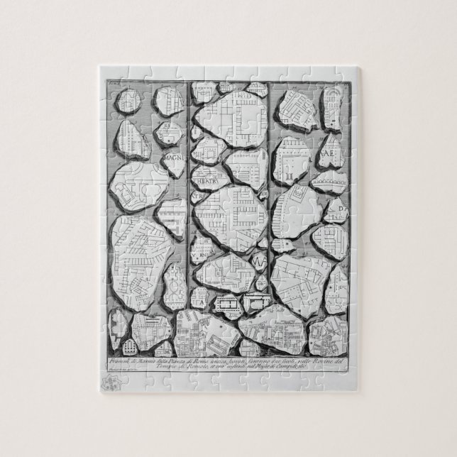 Quebra-cabeça Piranesi-Mapa de Giovanni de Rome&Forma antigo (Vertical)