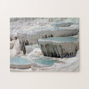 Quebra-cabeça Piscinas Azul e Branco Pamukkale - Turquia