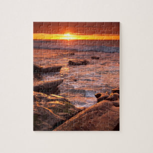 Quebra-cabeça Piscinas de maré ao pôr do sol, Califórnia