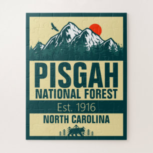 Quebra-cabeça Pisgah National Forest Carolina do Norte - Retro