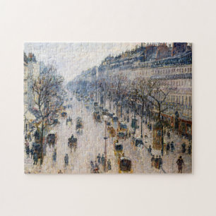 Quebra-cabeça Pissarro - Boulevard Montmartre, Manhã de Inverno
